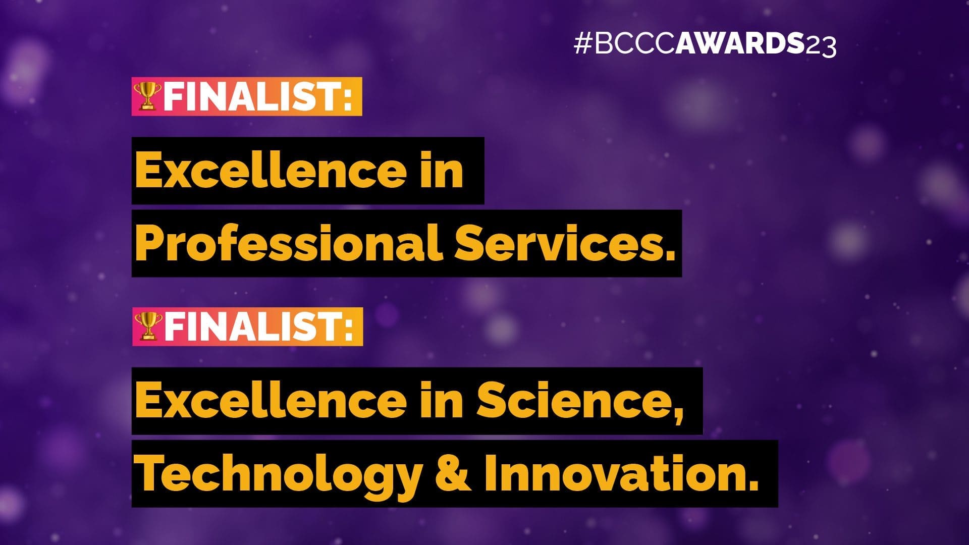 VOiD Applications Land Double Finalist Success at Prestigious Awards - #BCCCAwards23