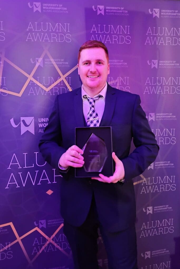 Chris Carter, Managing Director of VOiD Applications, winner of the 'Entrepreneurial Award' at the Wolverhampton Univeristy Alumni Awards